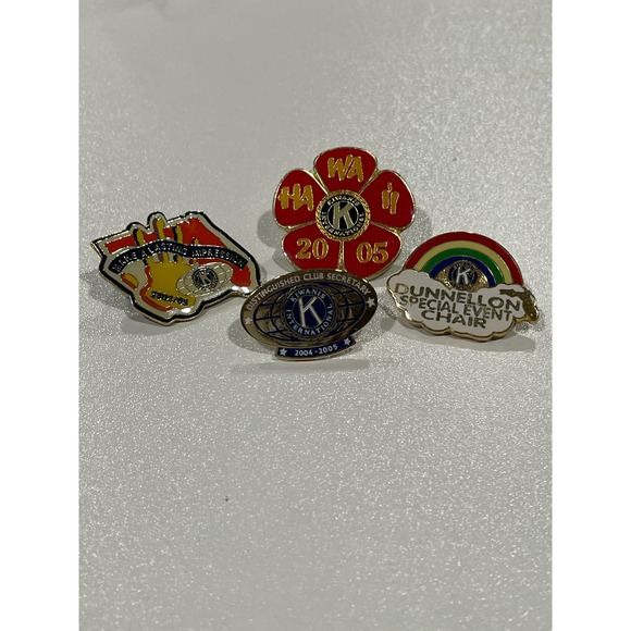 Kiwanis Other - Vintage Kiwanis International Pins Set of 4 Impression, Rainbow Secretary Hawaii